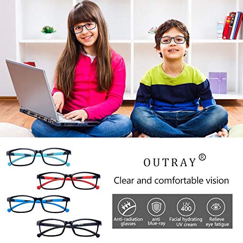 Outray Teens Blue Light Blocking Computer Glasses Gaming Glasses Anti Harmful Blue Light UV Glare Protection Eyewear Age 7-15 - Image 3