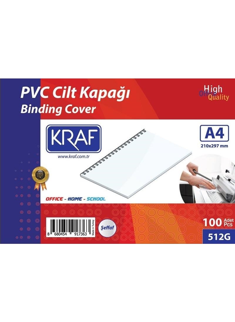 Kraf Binding Cover A4 160 Mic. 100 PCS Transparent 512 gr 