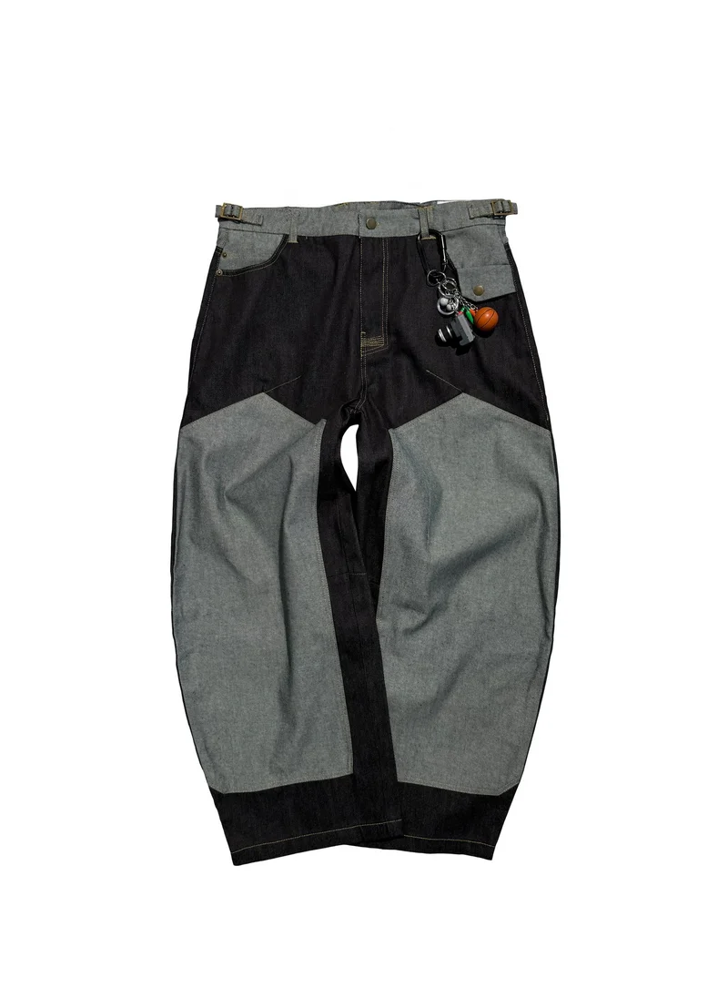 Flashmobnation  Wesley Rounded Denim Jeans  | Best Price UAE