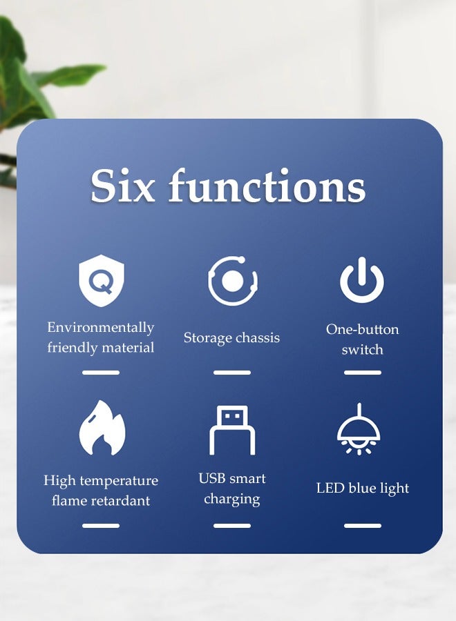 DUNISO Power extension cord, universal retractable power board, surge protector, portable travel power board with 3 power sockets and 3 USB slots, suitable for home, kitchen, office  - Image 2