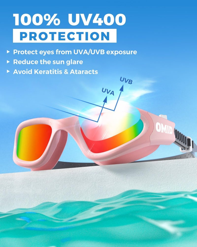 OMID Swim Goggles, P2 Polarized Swimming Goggles for Men Anti-fog Goggles Swimming for Adult Women - Image 4