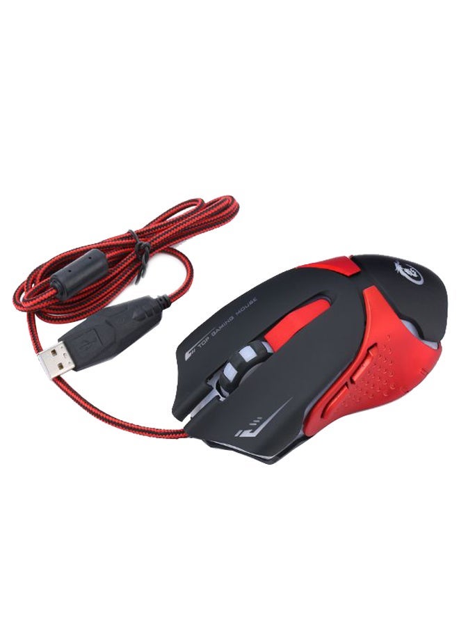 NIBEMINENT Ergonomic Design Wired Gaming Mouse Black/Red - Image 1