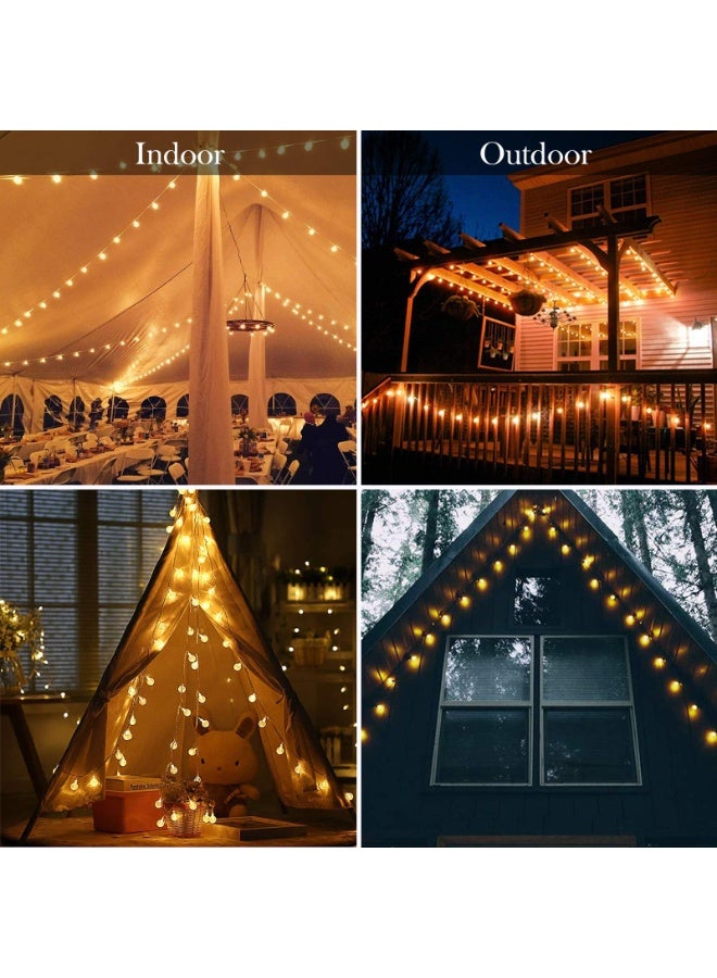 33ft 80LED Globe String lghts Fairy Battery Operated String with Remote Waterproof Indoor Outdoor Hanging Lights Christmas for Home Party Patio Garden Wedding - Image 5