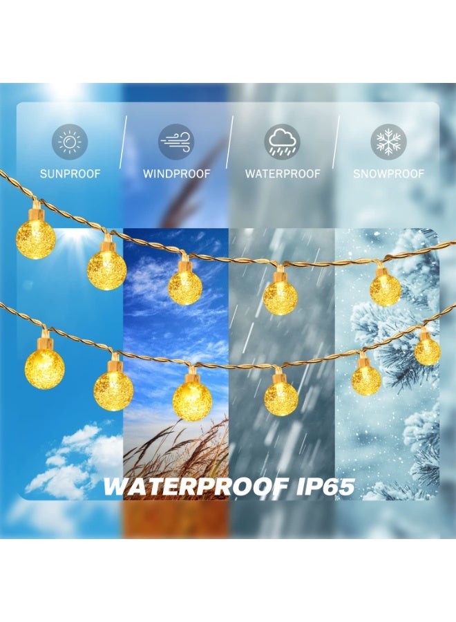 33ft 80LED Globe String lghts Fairy Battery Operated String with Remote Waterproof Indoor Outdoor Hanging Lights Christmas for Home Party Patio Garden Wedding - Image 4