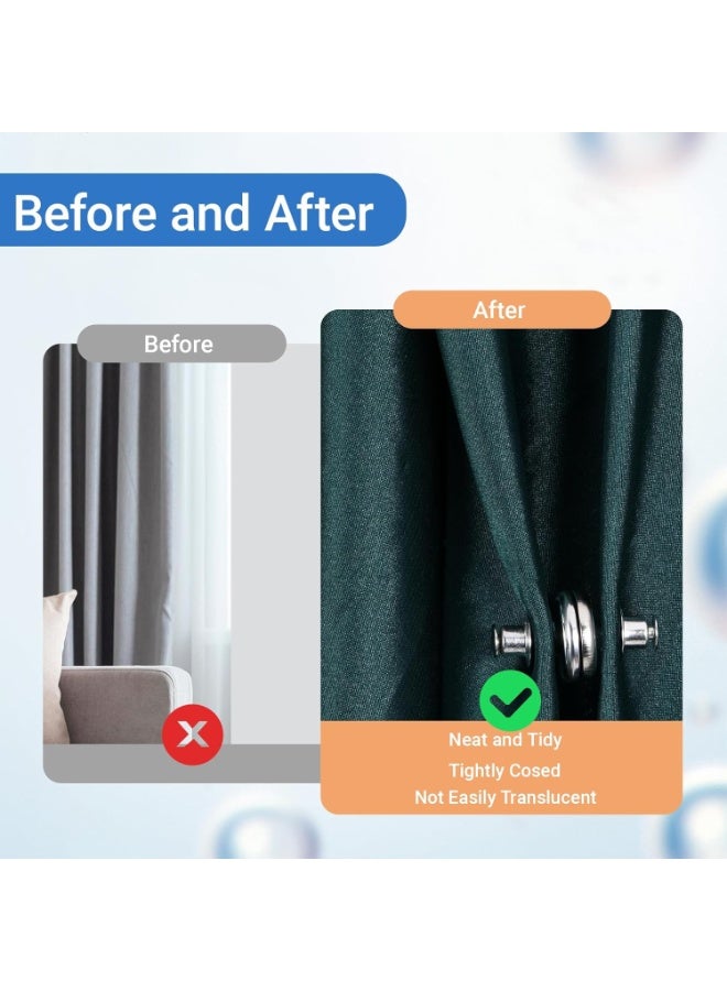 Double-Sided Magnetic Curtain Clips for Light Control, Ideal for Home, Bedroom, and Office,8pairs - Image 2