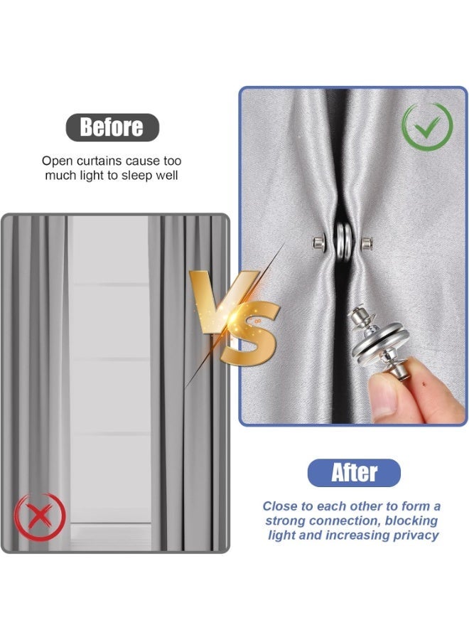 Double-Sided Magnetic Curtain Clips for Light Control, Ideal for Home, Bedroom, and Office,8pairs - Image 3