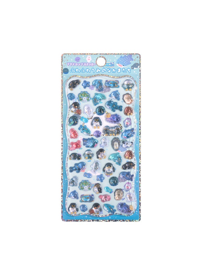 Flash Hot Shimmer Stickers 3d Relief Stickers Solid Children's Cartoon Animal Crystal Phone Case Decorations - Image 1