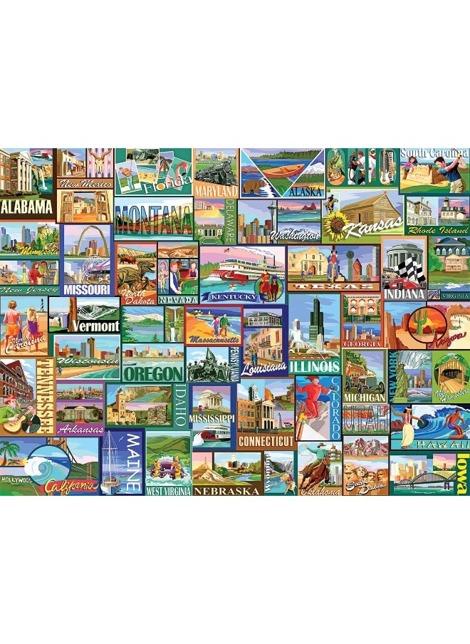 WHITE MOUNTAIN - White Mountain Puzzles America - 1000 Piece Jigsaw Puzzle - Image 1