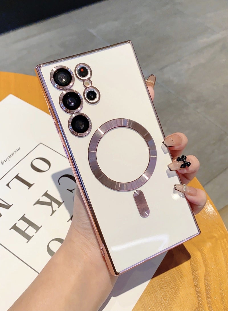 Samsung Galaxy S24PLUS Case, Slide Camera Cover, Built in Rotate Ring Kickstand, Heavy Duty Shockproof Protective Case