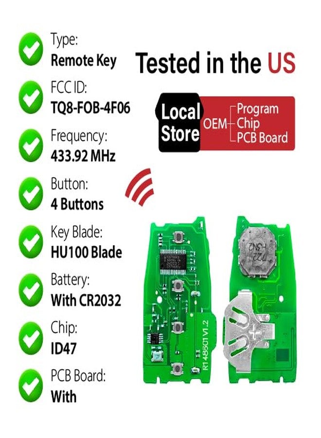 Keylessbest Replacement for 2015 2016 2017 2018 Kia Sorento Key Fob Remote Control TQ8-FOB-4F06 4 Buttons 433.92MHz - Image 4