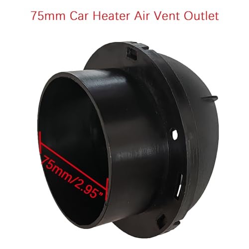 CYDZSW 75mm/3inch Diesel Engine Parking Heater Duct Vent Outlet,360° Rotatable Universal Warm AC Heat Air Conditioning Ducting Vent Outlet for Chinese Webasto Eberspacher Propex 2KW 5KW 8KW Heaters - Image 2