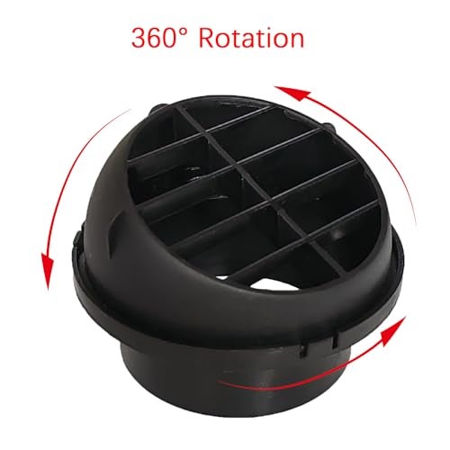CYDZSW 75mm/3inch Diesel Engine Parking Heater Duct Vent Outlet,360° Rotatable Universal Warm AC Heat Air Conditioning Ducting Vent Outlet for Chinese Webasto Eberspacher Propex 2KW 5KW 8KW Heaters - Image 4