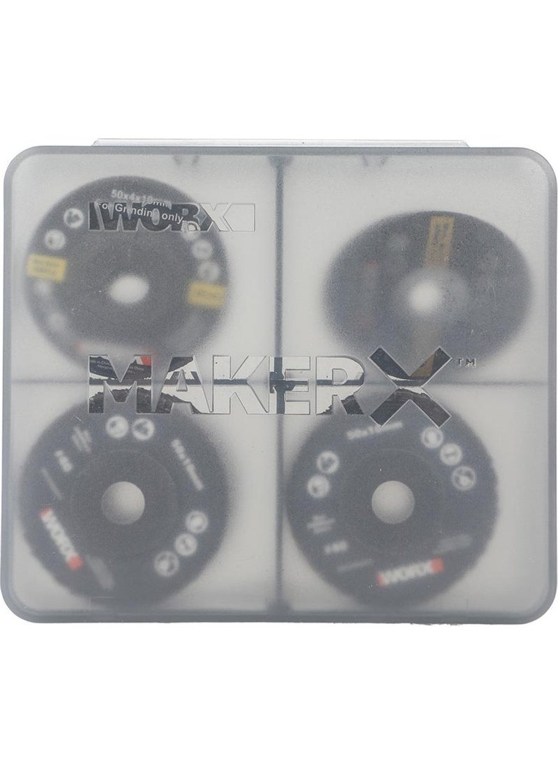WORX WA7213 50MM 16 Piece Professional Cutting Grinding Sanding Accessory Set  - Image 3