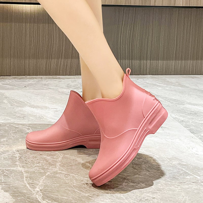 Fashion Rain Boots Women'S Single-Layer Shoes Link Outdoor Versatile Rain Boots Non-Slip Kitchen Rubber Shoes - Image 3