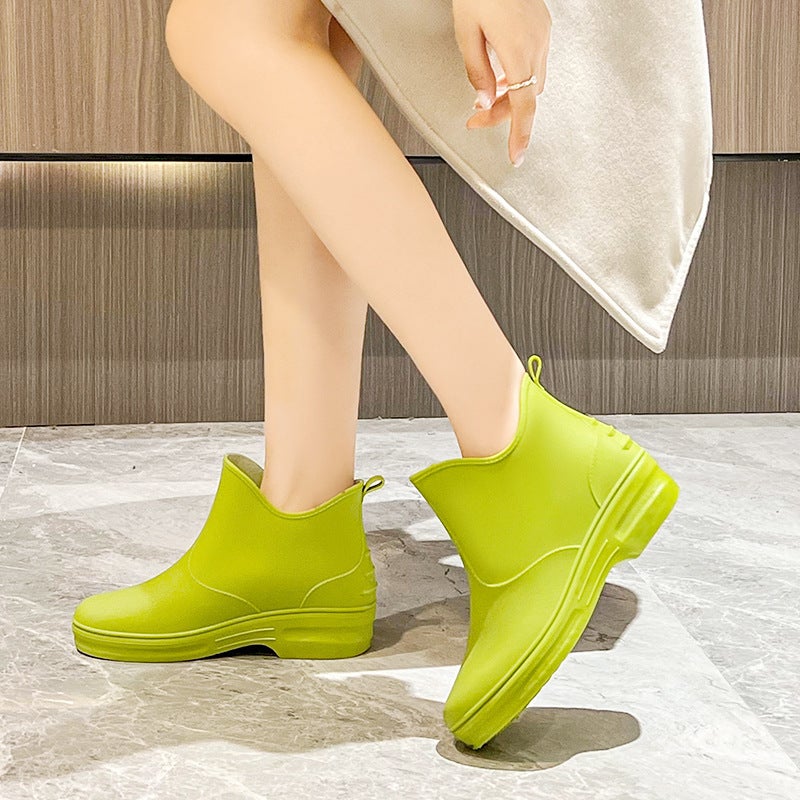 Fashion Rain Boots Women'S Single-Layer Shoes Link Outdoor Versatile Rain Boots Non-Slip Kitchen Rubber Shoes - Image 5
