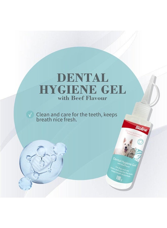 بايولاين بيولاين جل تنظيف الأسنان للقطط والكلاب 100 جم | جل العناية بالفم لتنظيف الأسنان، نفس منعش ولثة صحية - Image 2