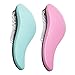 WYNK Detangling Brush 2-Pack for Adults & Kids - Green & Pink Hairbrush for Wet/Curly/Thick Hair, Gentle Knot Remover with Scalp Massage - Image 2