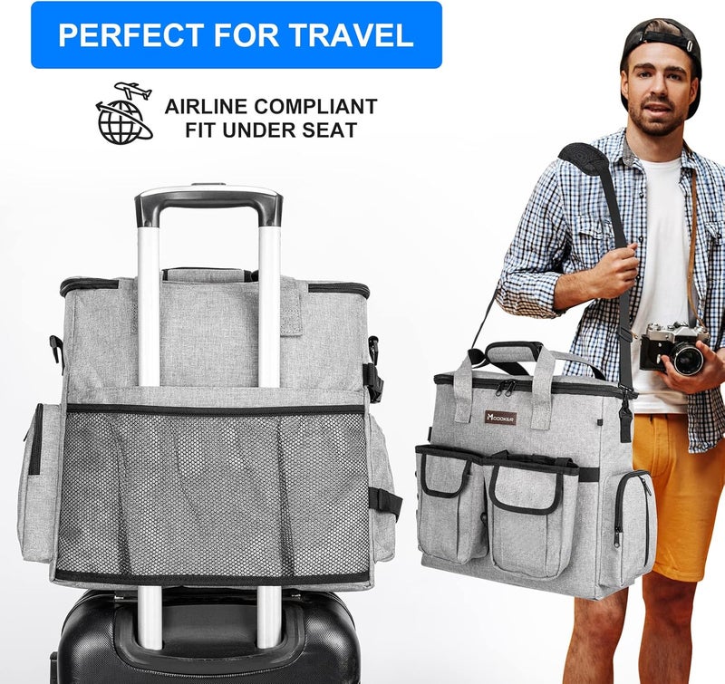 Modoker Dog Travel Organizer with 2 Collapsible Bowls for Supplies & Accessories, Airline Approved Dog Tote Pet Travel Bag with 2 Travel Food Container - Image 5