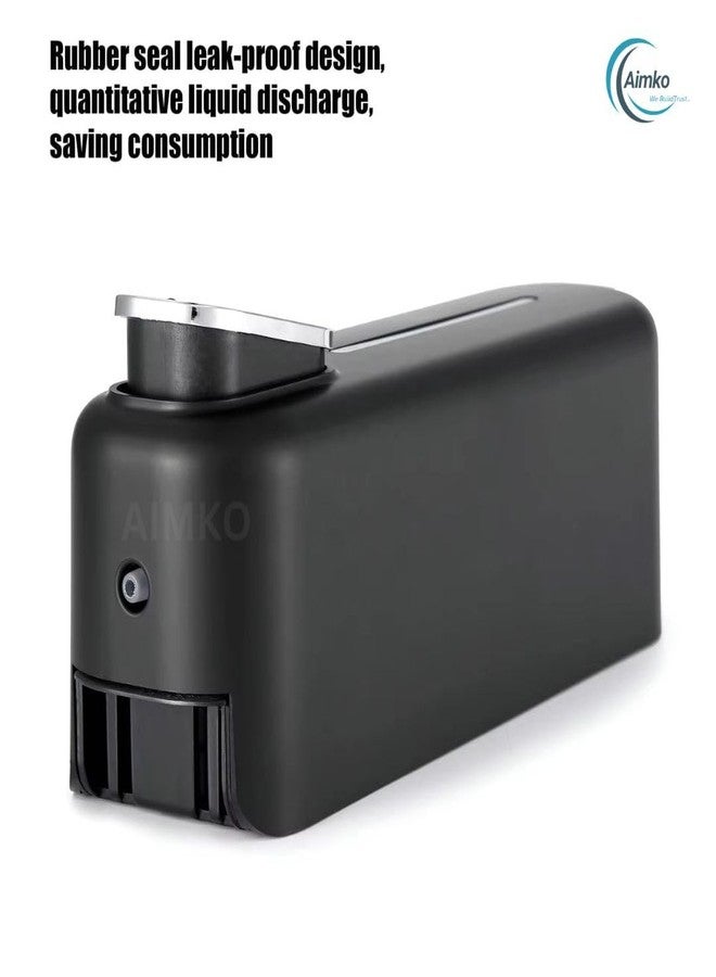 AIMKO ABS Wall-Mounted Soap Dispenser | Leak-Free Multipurpose Liquid Dispenser for Hand Wash, Shampoo, Dish Soap & More | Durable & Stylish Design – Ideal for Bathroom, Kitchen, Basin Sink (Black) - Image 2