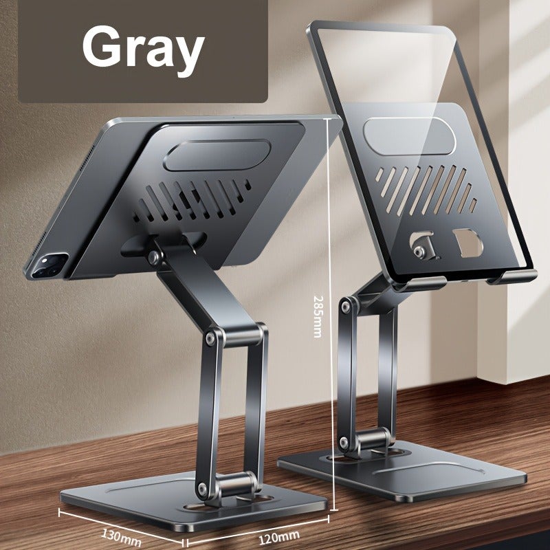 Brand New Tablet Stand, All-Metal Desktop Rotating Holder, Compatible with iPad, Multifunctional Adjustable and Foldable Phone Stand, Universal
