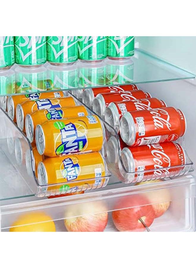 Generic Puricon Drink Can Dispenser Clear Plastic Refrigerator Organizer Box For Cans And Food Container Holds Up To 10 Packs For Refrigerator Kitchen And Food Storage Cabinet 2 Packs/Small Transparent  - Image 5