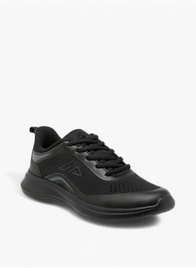 Oaklan by Shoexpress Textured Sports Shoes with Lace-Up Closure and Pull-Tab