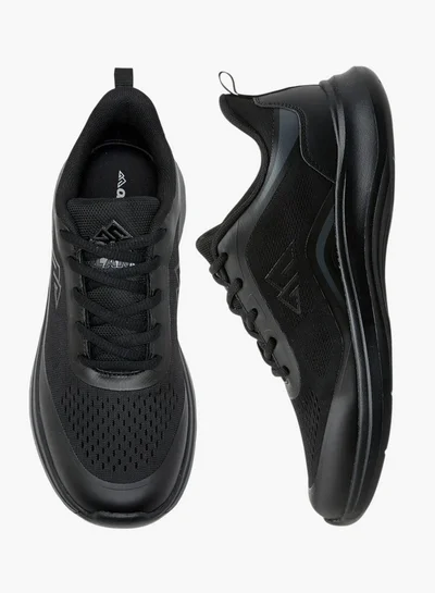 Oaklan by Shoexpress Textured Sports Shoes with Lace-Up Closure and Pull-Tab