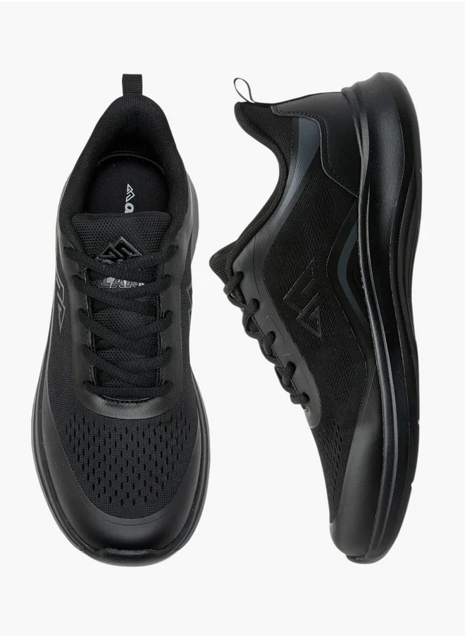 Oaklan by Shoexpress Textured Sports Shoes with Lace-Up Closure and Pull-Tab