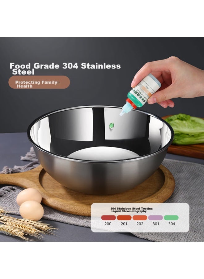 Newair Food-grade 304 Stainless Steel Kneading And Mixing Bowl, Deep Kitchen Mixing Bowl For Home Use, Vegetable Washing And Food Preparation - Image 2