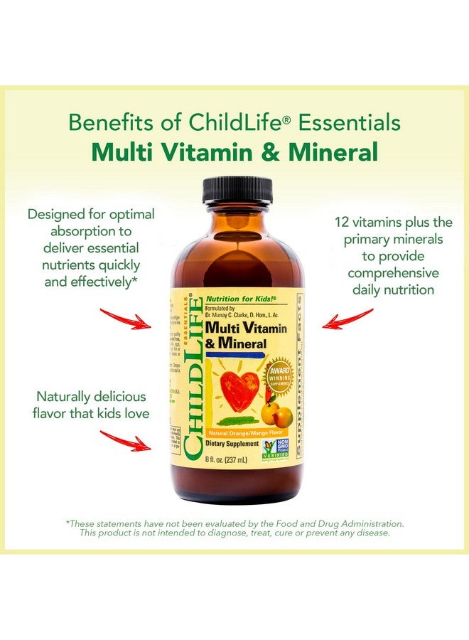 CHILDLIFE Essentials Kids Multivitamin & Mineral - Kids Vitamins, Liquid Multivitamin for Kids, Toddler Multivitamins, Liquid Vitamins, Baby Multivitamin - Natural Orange & Mango, 8 Fl Oz (Pack of 2) - Image 5