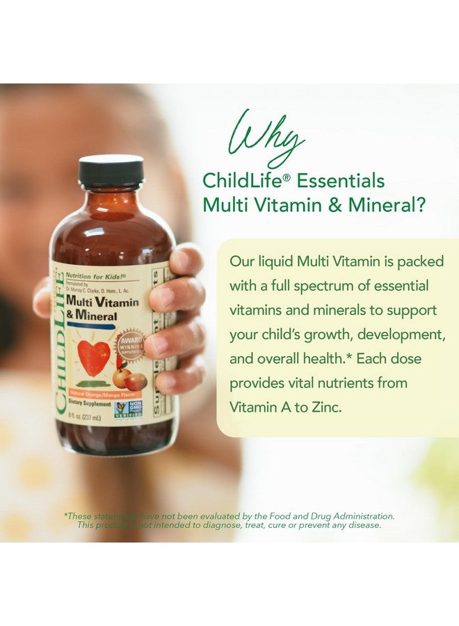 CHILDLIFE Essentials Kids Multivitamin & Mineral - Kids Vitamins, Liquid Multivitamin for Kids, Toddler Multivitamins, Liquid Vitamins, Baby Multivitamin - Natural Orange & Mango, 8 Fl Oz (Pack of 2) - Image 3