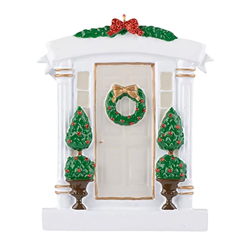 MAXORA White Door Christmas Tree Ornament - Personalized Housewarming Gift, New Home Hostess Gift, Our First Christmas in Our New Home 2025, New House Gifts for Homeowners - Image 1