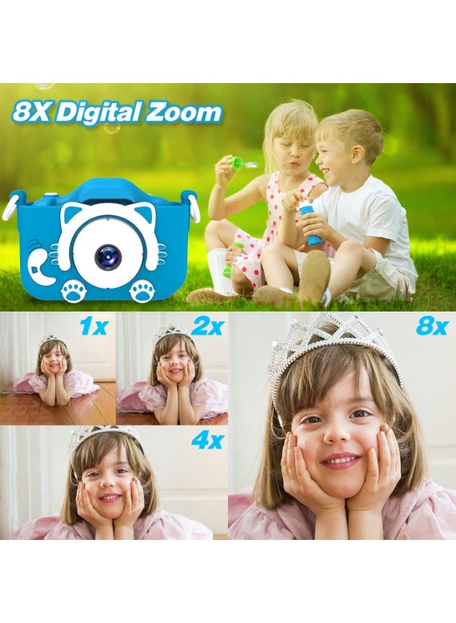 Kids Camera Toys for 3-8 Year Old Girls Boys,Children Digital Video Camcorder Camera with Cartoon Soft Cover, Best Chritmas Birthday Festival Gift for Kids - 32G SD Card Included - Image 4