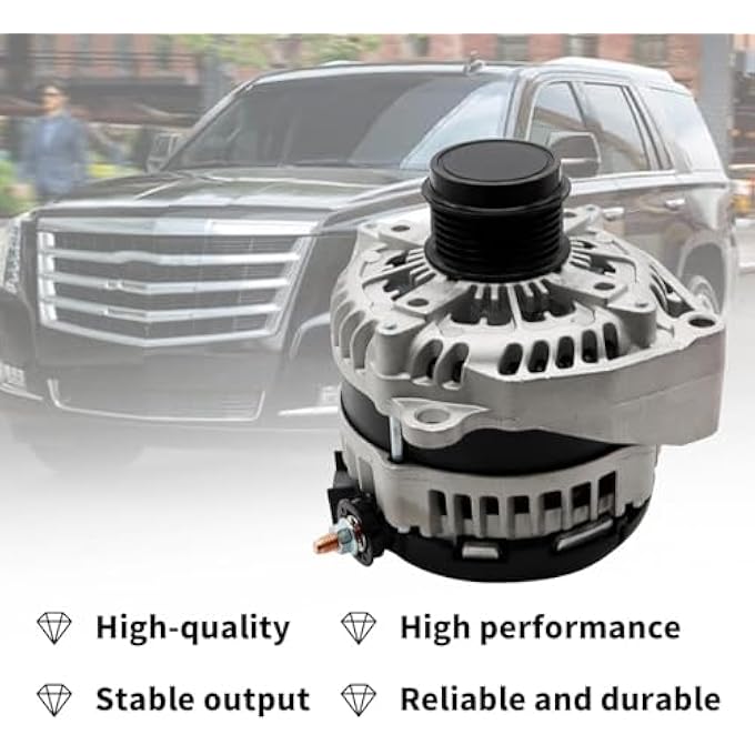 Yunnergo 84143540 170Amp 12V Alternator Compatible with Tahoe Sierra Escalade Yukon Camaro 2015-2020 - Image 3
