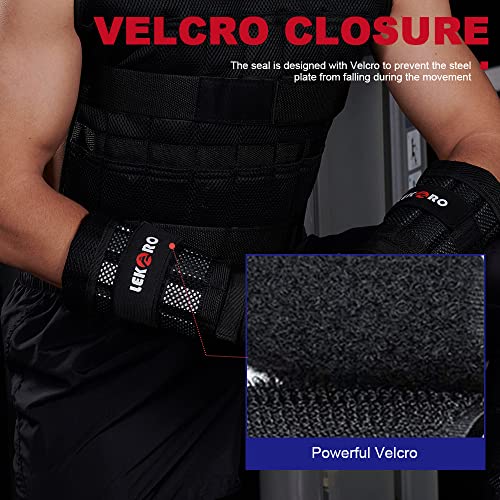 LEKÄRO Wrist Arm Weights, Adjustable Wrist Weights, Removable Wrist Ankle Weights for Men Women, for Fitness, Walking, Jogging, Workout, Running, 1Pair 2 Pack (Adjustable Wrist Arm Weights 4.4 LBS) - Image 5
