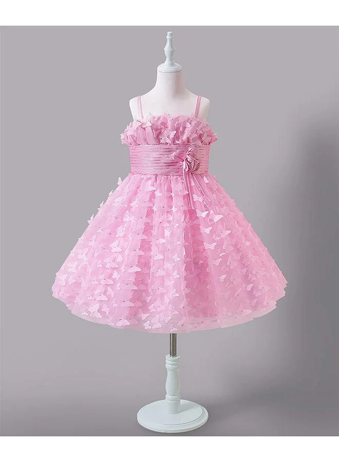 Mark & Mia Mark & Mia Butterfly Applique Sleeveless Flared Party Dress - Pink