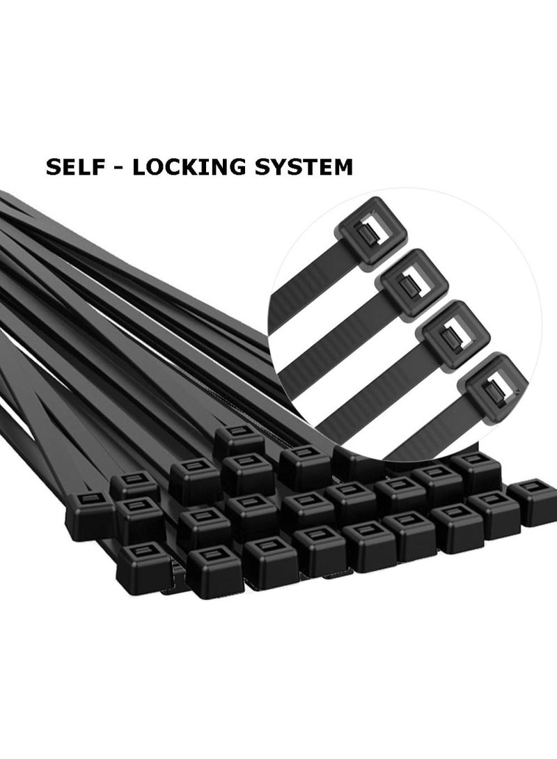 SUNSAR Cable Ties Black - 200 Pack 200mmx3.6mm Cable Ties, Home, Office, Garden Ties - Image 3
