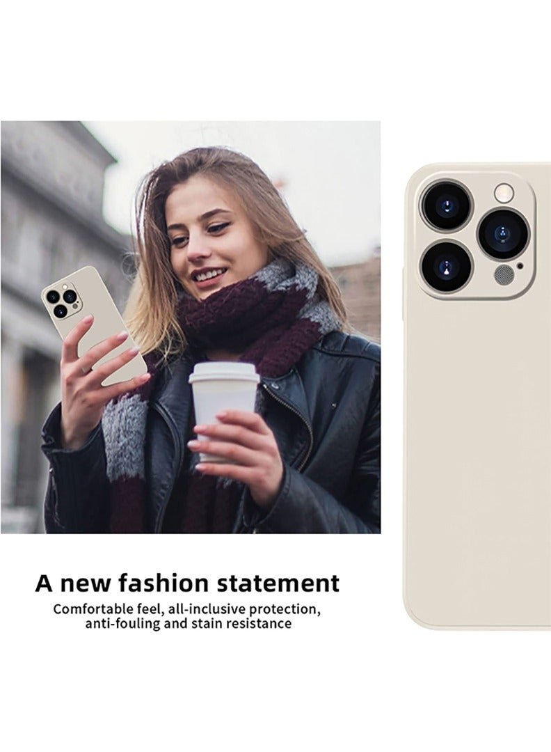 Theodor غطاء حماية لهاتف أبل آيفون 12 برو ماكس سيليكون سائل أبيض - Image 5