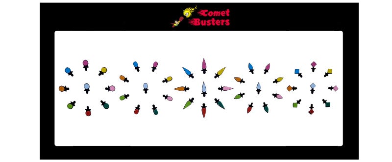 Comet Busters Beautiful Handcrafted Assorted Multicolor Bindis (BV1848) - Image 2