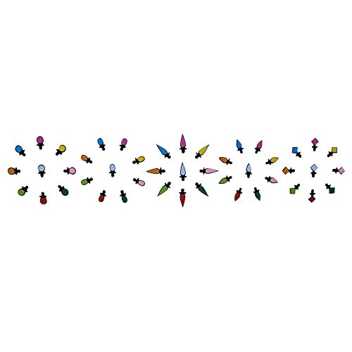 Comet Busters Beautiful Handcrafted Assorted Multicolor Bindis (BV1848) - Image 1
