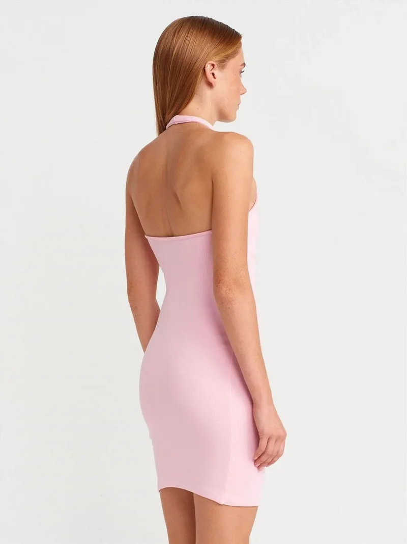 ديلفين Dilvin Ribbed Bodycon Mini Dress