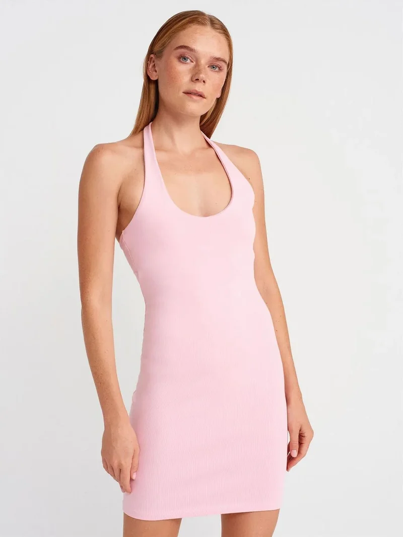 ديلفين Dilvin Ribbed Bodycon Mini Dress