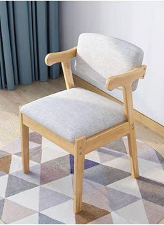 fashionhome كرسي مكتب خشبي صلب فاخر حديث وبسيط وحديث للموظفين كرسي الكمبيوتر مسند الظهر للمكتب 50 × 50 × 73 سم  - Image 1