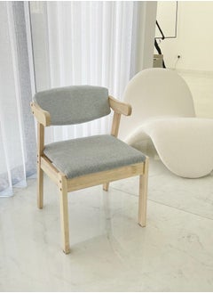 fashionhome كرسي مكتب خشبي صلب فاخر حديث وبسيط وحديث للموظفين كرسي الكمبيوتر مسند الظهر للمكتب 50 × 50 × 73 سم  - Image 2