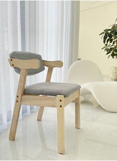 fashionhome كرسي مكتب خشبي صلب فاخر حديث وبسيط وحديث للموظفين كرسي الكمبيوتر مسند الظهر للمكتب 50 × 50 × 73 سم  - Image 3