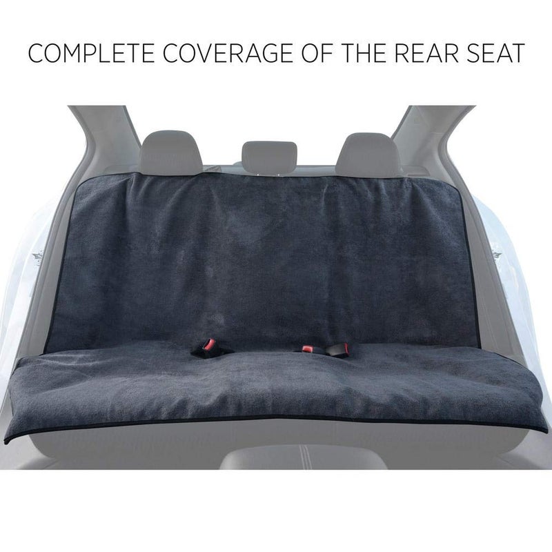 BDK غطاء مقعد السيارة الخلفي BDK UltraFit من القماش المنشفة، يمتص الرطوبة وقابل للغسل، واقي مقعد ضد السوائل والماء، مثالي للتمارين الرياضية، المشي، الجري، رياضات الشاطئ، يناسب الشاحنات، سيارات الدفع الرباعي، والفانات - Image 2