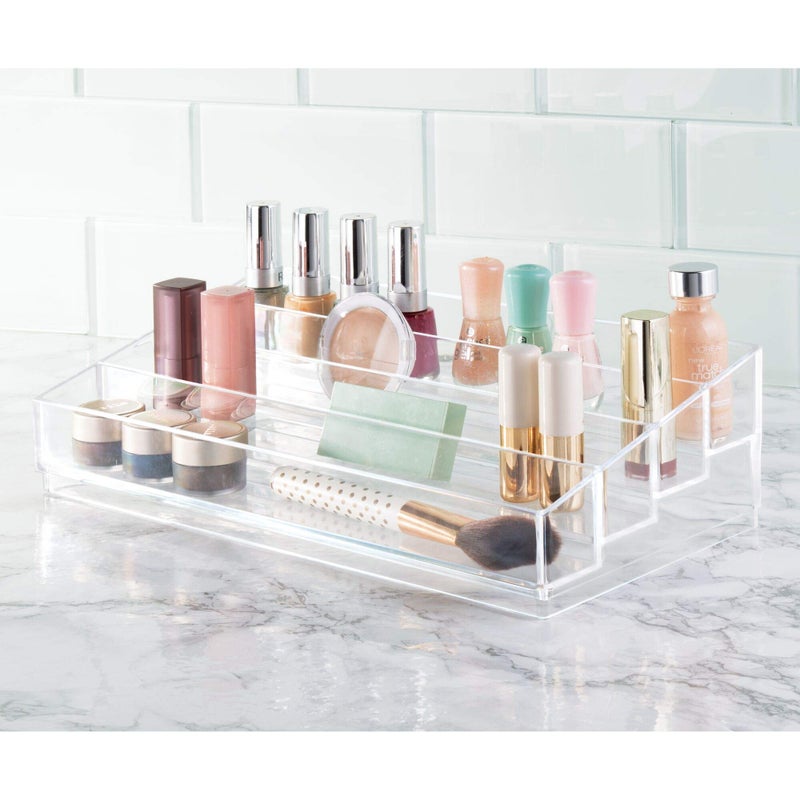 InterDesign iDesign Tiered Cosmetics & Nail Polish Organizer, The Clarity Collection - 12.75 IN X 6.5IN X 3.75 IN, Clear - Image 4