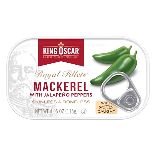 King Oscar Mackerel in Olive Oil with Jalapeo Peppers 405 Ounce Cans Pack of 12 Skinless Boneless Wild Caught Canned Mackerel Packaging May Vary - Image 3