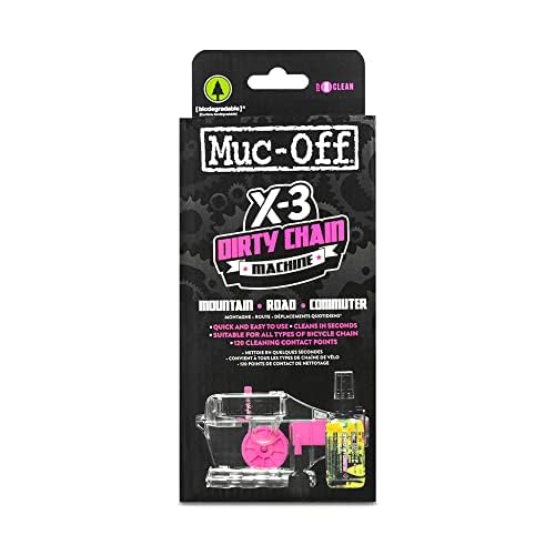 Muc Off ماك-أوف إكس-3 ماكينة تنظيف السلسلة المتسخة - جهاز تنظيف سلسلة الدراجة للحصول على تنظيف عميق وفعال - يتضمن زجاجة 75 مل من منظف نظام الدفع الحيوي - Image 2