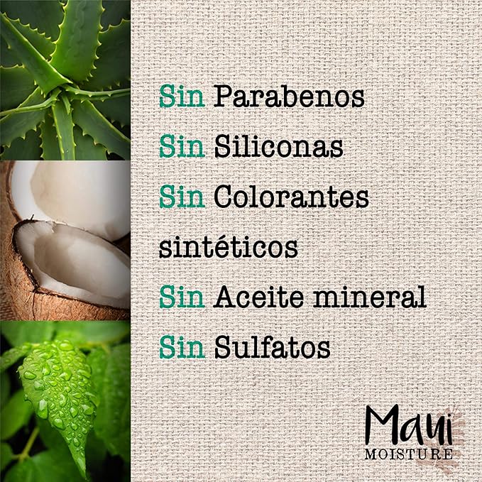 Maui Moisture Vegan Sea Minerals Colour Aloe Vera Shampoo for Coloured Hair and for BlondeHair 385 ml - Image 5